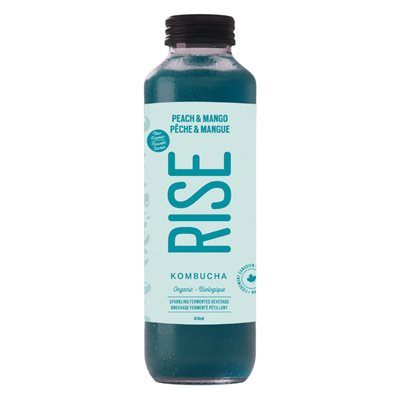 Rise Organic Peach & Mango Kombucha 414ml