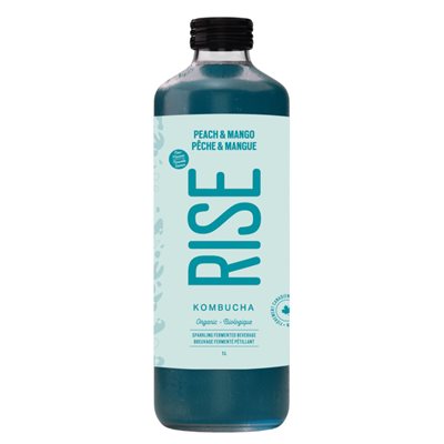 Rise Organic Peach & Mango Kombucha 1L 