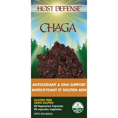 Host Defense Chaga Antioxydant & Soutien ADN 60 Capsules