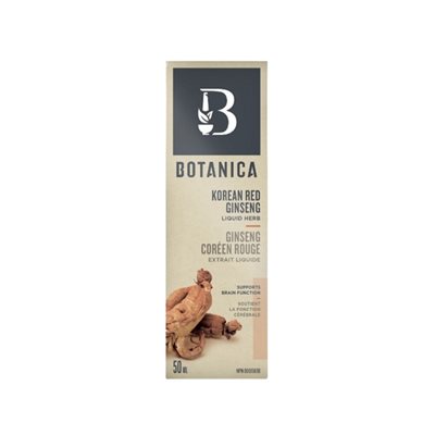 Botanica Organic Korean Red Ginseng Liquid Herb 50ml 50ml