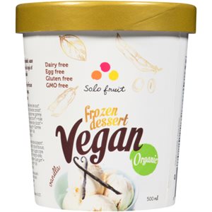 Solo Fruit Frozen Dessert Vanilla Vegan Organic 500 ml