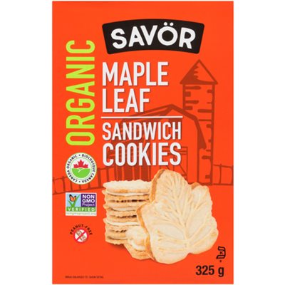 Organic maple leaf cookies 325G