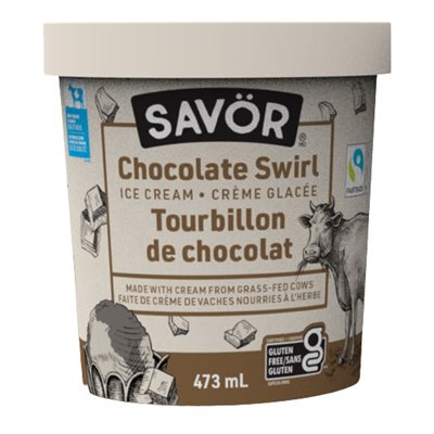 Savor Créme glacée Tourbillon de chocolat