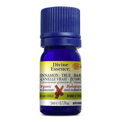 Divine Essence Cinnamon - True - Bark Organic Essential Oil 5ml