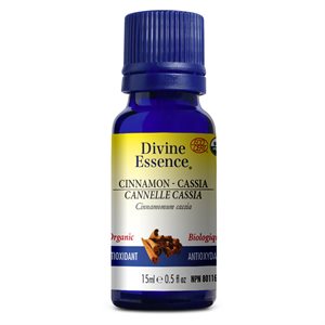 Divine Essence Cannelle Cassia Huile Essentielle Biologique 15ml