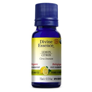 Divine Essence Citron Huile Essentielle Biologique 15ml