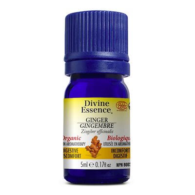 Divine Essence Gingembre Huile Essentielle Biologique 5ml