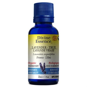 Divine Essence Lavande Vraie (Provence Altitude: 1200m) Huile Essentielle Biologique 30ml