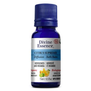 Divine Essence Synergie Citrus Supreme Huile Essentielle Biologique 15ml