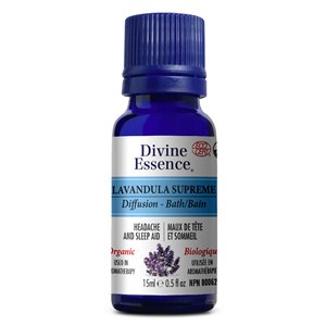 Divine Essence Synergie Lavandula Supreme Huile Essentielle Biologique 15ml
