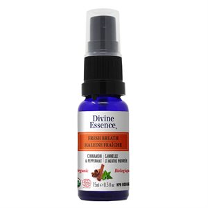 Divine Essence Haleine Fraîche Cannelle et Menthe Poivrée Biologique 15ml