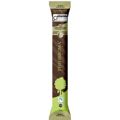 Theobroma Chocolat Noir Équitable 72 % – Noix De Coco 35g