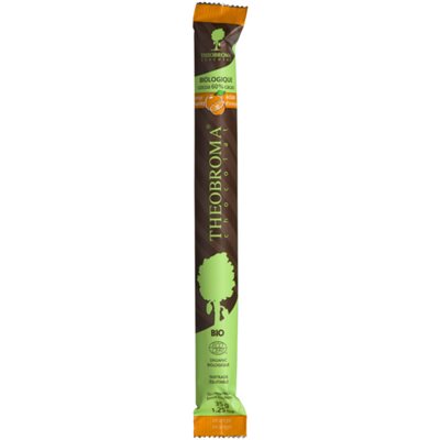 Theobroma Chocolat Biologique Chocolat 60% Cacao éclats d'Orange 35 g