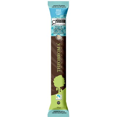 Theobroma Chocolat au Lait Noix de Coco & Quinoa Croquant 31 g