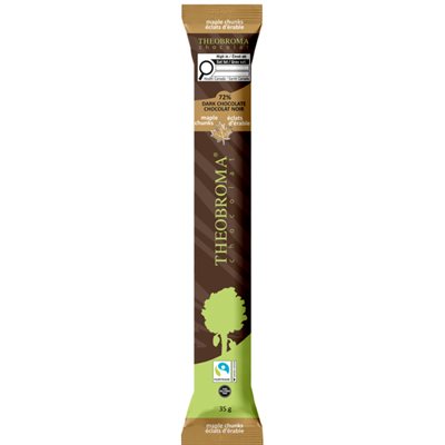 Theobroma Chocolat Noir Équitable 72 % – Éclats D’Érable 35g