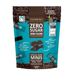Theobroma Chocolat Noir Équitable Sans Sucre Ajouté – Noir Intense 90g