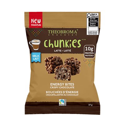 Theobroma Chocolat Au Lait Équitable 38 % Chunkies – Latte 37g