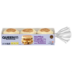 Queen Street Bakery Muffin Anglais Cannelle & Raisins Secs 6un / 432g