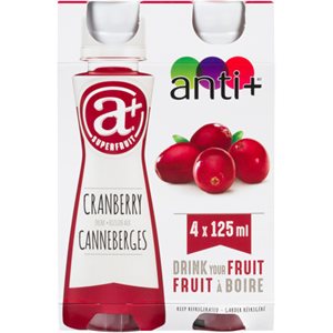 A+ Superfruit Drink Cranberry 4 x 125 ml 4X125ML