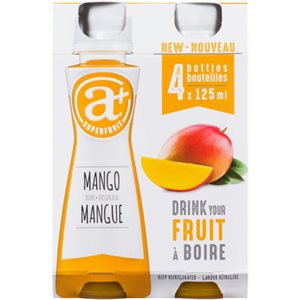A+ Superfruit Drink Mango 4 Bottles x 125 ml 4X125ML