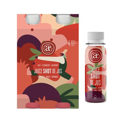 A+ Superfruits Shots De Jus Betterave Fraise Framboise 4x70ml