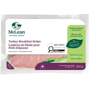 Mclean Meats Turkey Breakfast Strips 250g