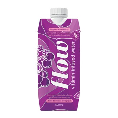 Flow Organic Elderberry Infused Water 500ml