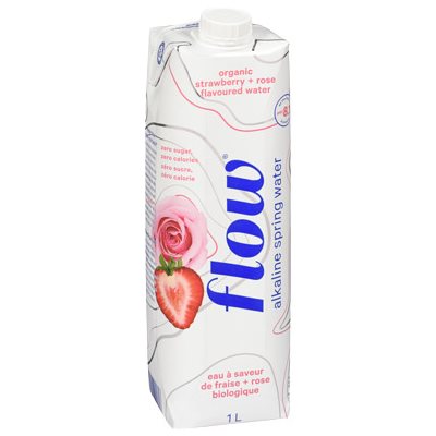 Flow Organic Strawberry and Rose Water 1L