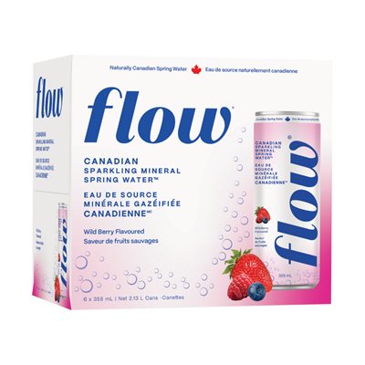 Flow Wildberry Sparkling Water 6x355ml