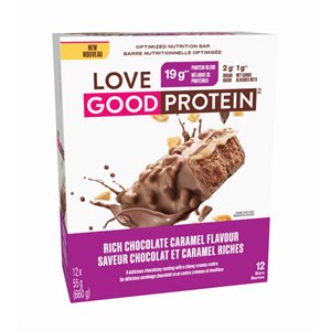 Love Good Foods Chocolate Caramel Protein Bar 12pk