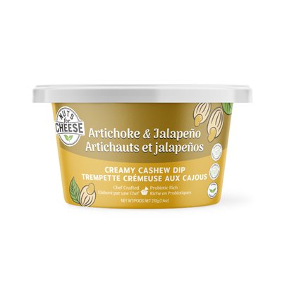 Nuts for Cheese Trempette de noix de cajou aux artichauts et au jalapeno bio 210g