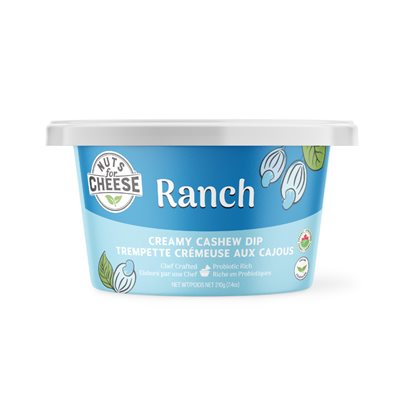 Nuts For Cheese Trempette Crémeuse Ranch Biologique 210G