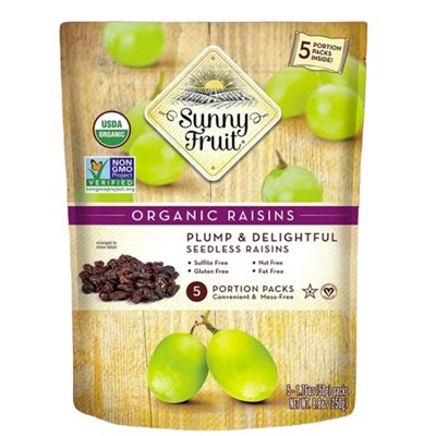 Sunny Fruit Raisins Secs Biologiques