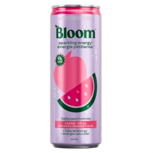 Bloom Boisson Énergisante Pétillante Fraise-Pastèque 355 Ml