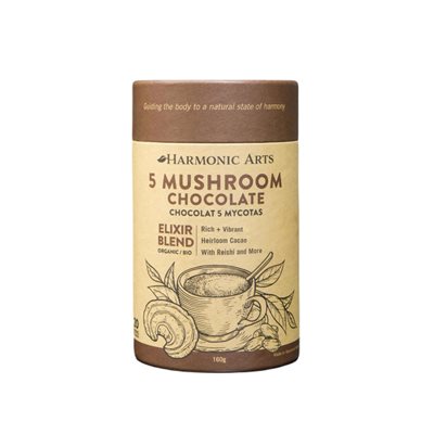 Harmonic Arts Organic 5 Mushroom Chocolate Elixir Blend 160g