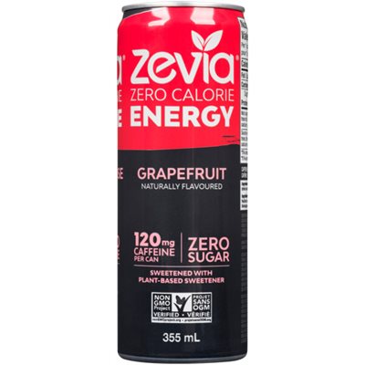 Zevia Energy Zero Calorie Grapefruit 355 ml 355 ml