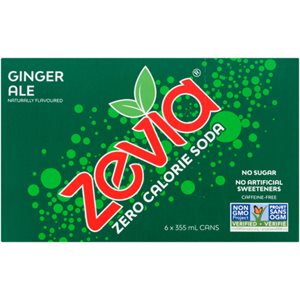 Zevia Soda Zéro Calorie Soda Gingembre 6 Canettes x 355 ml