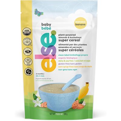 ELSE NUTRITION Super Céréale Else, pour les bébés de six mois et plus Banane 228 g
