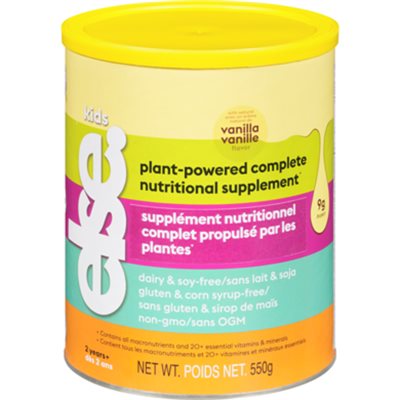 ELSE NUTRITION KIDS PLANT-POWERED COMPLETE NUTRITIONAL SUPPLEMENT VANILLA 550 g