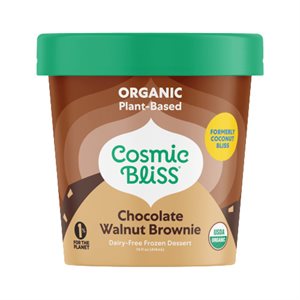 Cosmic Bliss organic vegan ice cream Chocolate Walnut Brownie 473ml