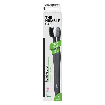 Black / White Plant Based Toothbrush 2un