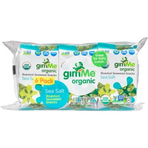 Gimme Organic Sea Salt Roasted Seaweed Snack 6 x 5 g (30 g) 