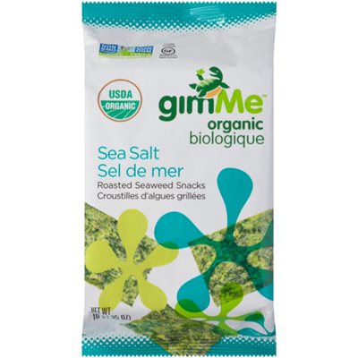 Gimme Biologique Croustilles d'Algues Grillées Sel de Mer 10 g