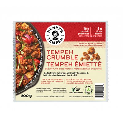 Henry'S Tempeh Tempeh Biologique - Emiette 200g