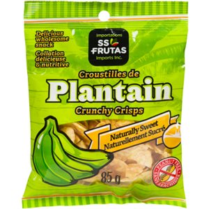 Importations SS-Frutas Imports Inc. Croustilles de Plantain Naturellement Sucré 85 g