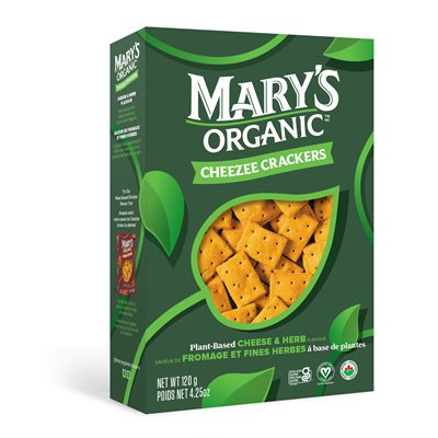 Mary's Organic Cheese & Herb Flavour Plant-Based Crackers 120g