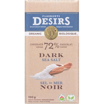 Flagrants Desirs Chocolat Noir Sel de Mer Biologique 100 g