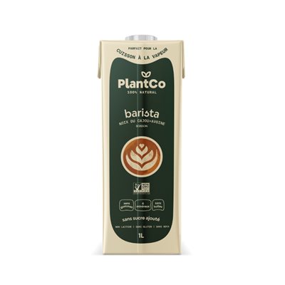 Plantco Organic Barista Beverage Cashew+Oat 1L