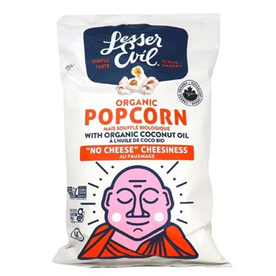 Lesser Evil Organic Popcorn No Cheese Cheesiness 130g