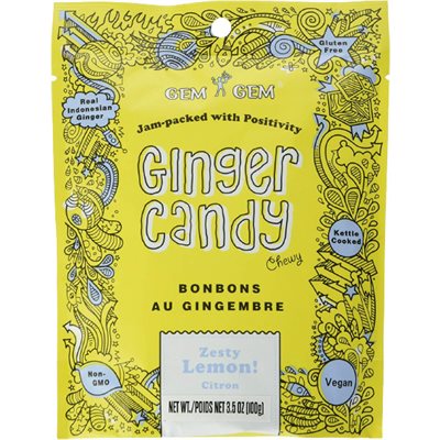 Gem Gem Bonbons Naturel Au Gingembre Citron